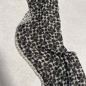 Coach Black & White Patterned Women's Scarf